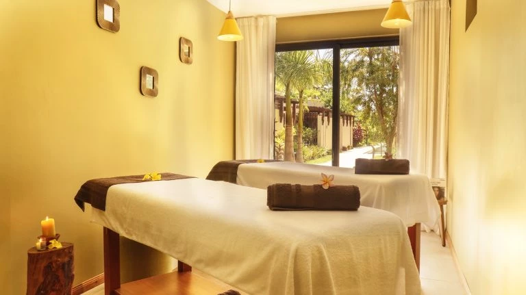 Wonders Beach spa treatment room with two massage tables